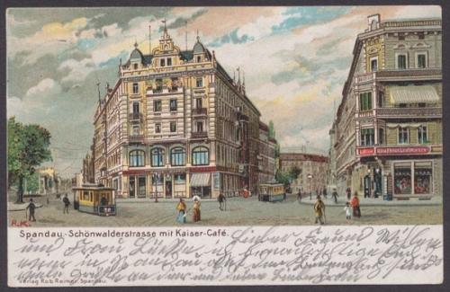 Berlin - Spandau, Schönwalderstrasse mit Kaiser-Cafe