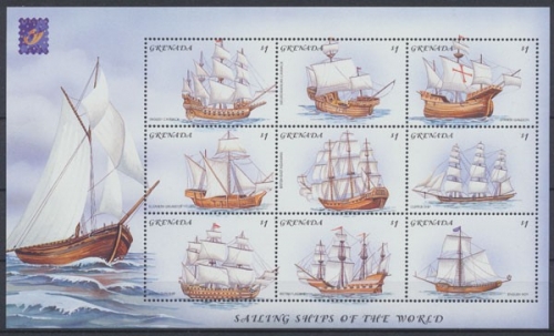 Grenada, Schiffe, MiNr. 4718-4726 Kleinbogen, postfrisch