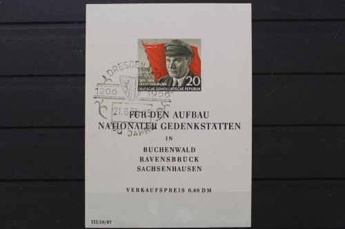 DDR, MiNr. Block 14, SST Dresden, gestempelt