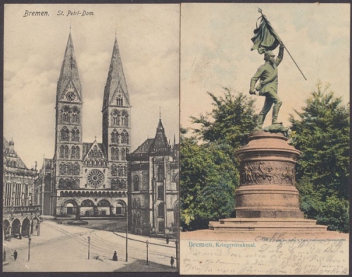 Bremen, 4 alte Ansichtskarten
