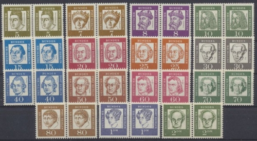Berlin, MiNr. 199-213 waag. Paare, postfrisch