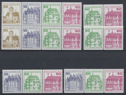 Berlin, MiNr. W 75 - W 78 und H - Blatt 20, postfrisch