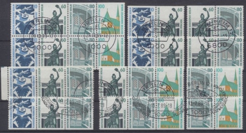 Berlin, Michel Nr. W 89 - W 98 und H - Blatt 23, gestempelt