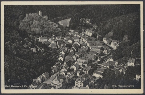 Bad Berneck i. Fichtelgeb., orig. - Fliegeraufnahme, Ortsansicht