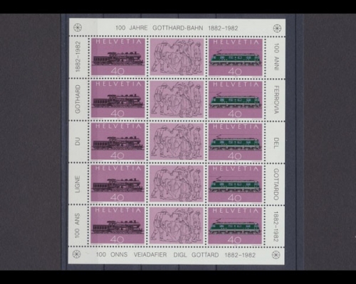 Schweiz, MiNr. 1214-1215 Kleinbogen, postfrisch