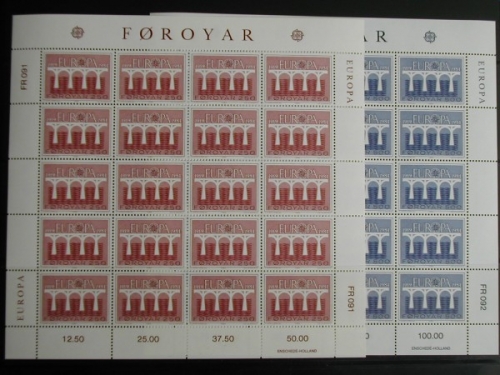 Färöer, Michel Nr. 97-98 Bogen, postfrisch/MNH