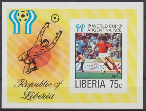 Liberia, Fußball, MiNr. Block 90 B, WM 1978, postfrisch
