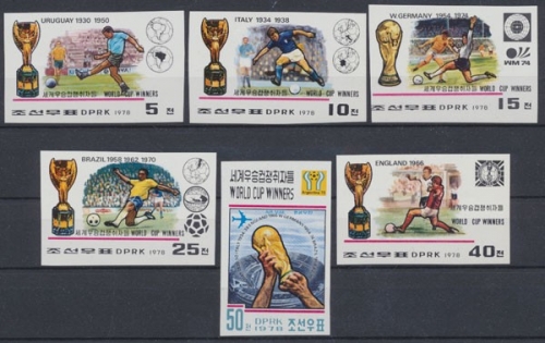 Korea Nord, Fußball, MiNr. 1747-1752 B, postfrisch