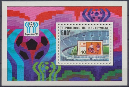 Obervolta, Fußball, MiNr. Block 48, WM 1978, postfrisch