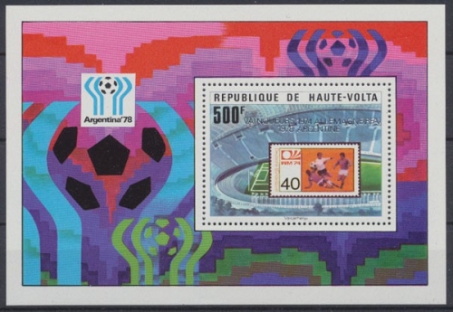 Obervolta, Fußball, MiNr. Block 52, WM 1978, postfrisch