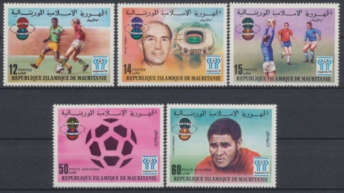 Mauretanien, Fußball, MiNr. 584-588, postfrisch
