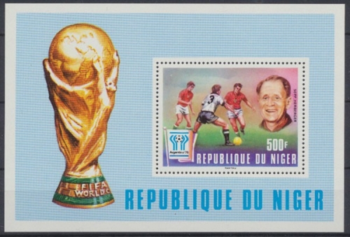 Niger, Fußball, MiNr. Block 18, postfrisch