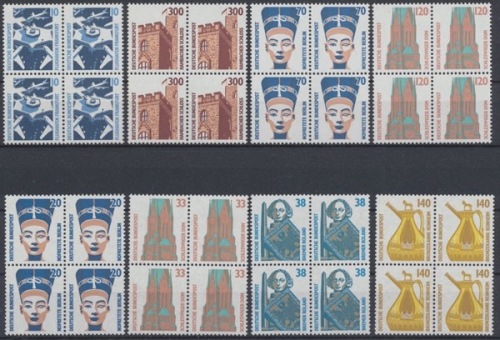 Deutschland (BRD), Michel Nr. 1347-1348, 1374-1375 und 1398-1401 VB, postfrisch / MNH