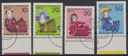 Berlin, Michel Nr. 322-325 Farbleiste, gestempelt