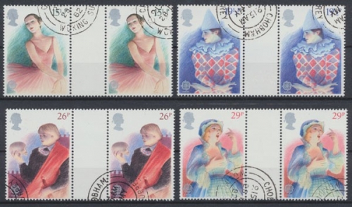 Großbritannien, Michel Nr. 914-917 Zwischenstegpaare, gestempelt