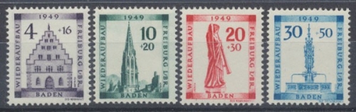 Französische Zone Baden, MiNr. 38-41 A, postfrisch