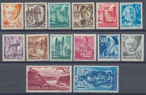 Französische Zone Rheinland Pfalz, MiNr. 16-29, postfrisch