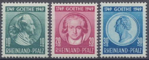 Französische Zone Rheinland Pfalz, MiNr. 46-48, postfrisch