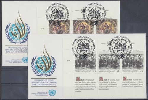 UNO Wien, Michel Nr. 96-97, FDC