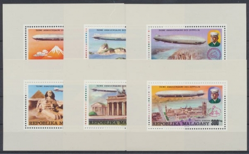 Madagaskar, Michel Nr. 783-788 Blöcke, postfrisch / MNH