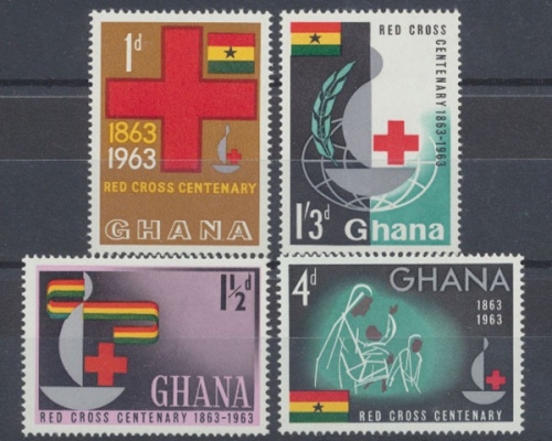 Ghana, MiNr. 145-148 A, Rotes Kreuz, postfrisch