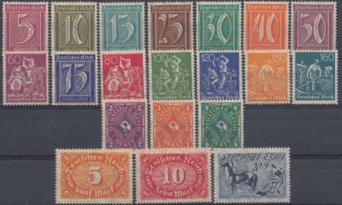 Deutsches Reich, MiNr. 177-196, postfrisch
