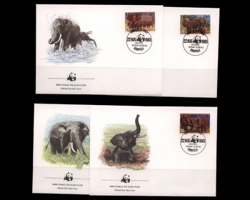 Uganda, MiNr. 361-364, FDC