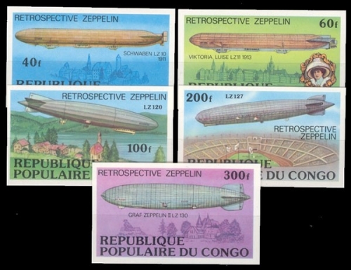 Kongo (Brazzaville), Michel Nr. 577-581 B, postfrisch / MNH