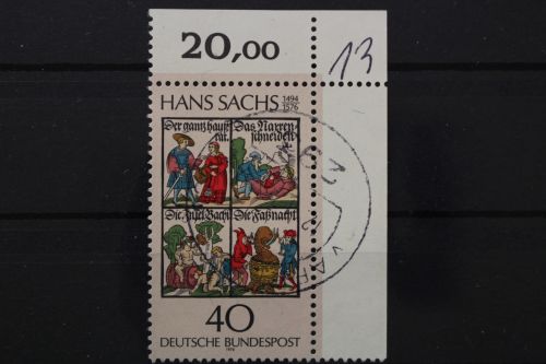 Deutschland (BRD), MiNr. 877, Ecke rechts oben, gestempelt