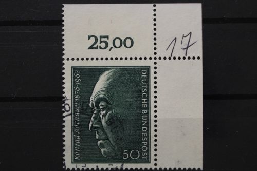Deutschland (BRD), MiNr. 876, Ecke rechts oben, gestempelt