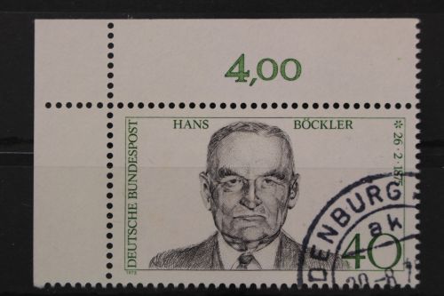 Deutschland (BRD), MiNr. 832, Ecke links oben, gestempelt