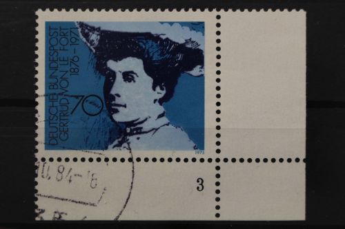 Deutschland (BRD), MiNr. 829, Ecke rechts unten, FN 3, gestempelt