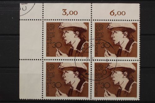 Deutschland (BRD), MiNr. 826, Viererblock, Ecke links oben, gestempelt