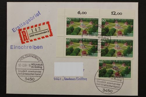 Deutschland (BRD), MiNr. 1312. Viererblock, Ecke links oben, EST