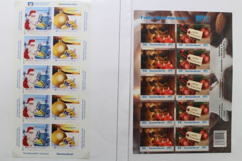 Privatpost verschiedene Firmen, überwiegend postfrischer Bestand, viele Bögen