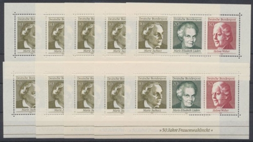 Deutschland (BRD), MiNr. Block 5, 10 Blöcke, postfrisch