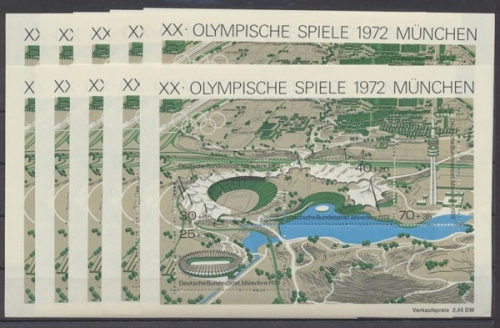 Deutschland (BRD), MiNr. Block 7, 10 Blöcke, postfrisch
