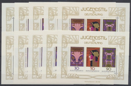 Deutschland (BRD), MiNr. Block 14, 10 Blöcke, postfrisch