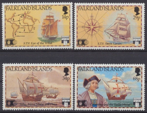 Falklandinseln, Schiffe, MiNr. 548-551, postfrisch