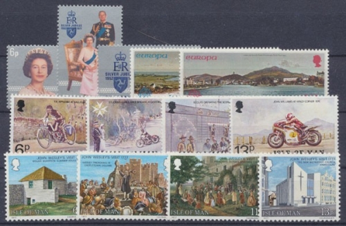 Isle of Man, MiNr. 92-104, Jahrgang 1977, postfrisch