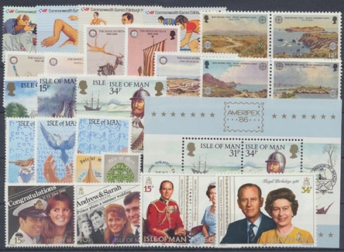 Isle of Man, MiNr. 298-324 Jahrgang 1986, postfrisch
