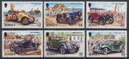 Jersey, Auto, MiNr. 457-462, postfrisch