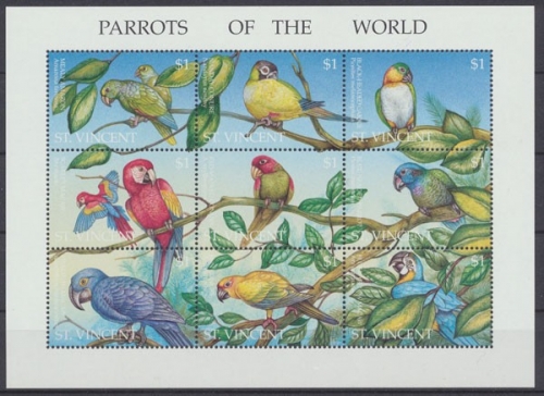 St. Vincent u. d. Grenadinen, Vögel, MiNr. 3053-3061 KB, postfrisch