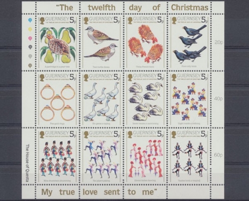 Guernsey, MiNr. 298-309 Zd-Bogen, postfrisch