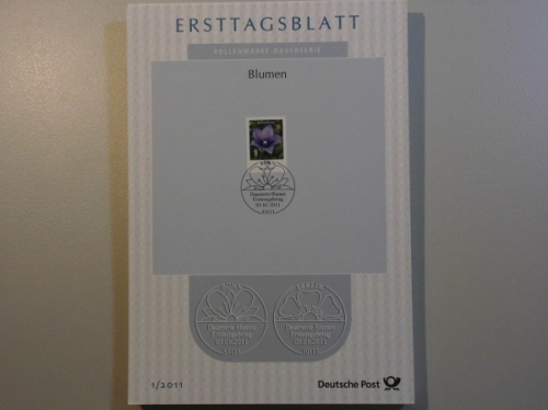 Deutschland (BRD), Ersttagsblätter, Jahrgang 2011, 1/2011 - 37/2011 + 2 SK Blätter
