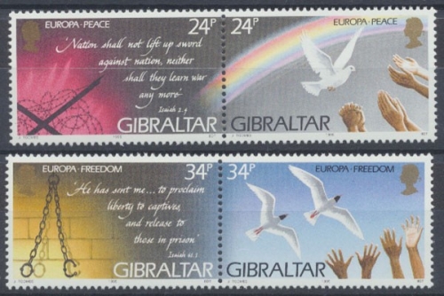 Gibraltar, MiNr. 710-713, 2 Paare, postfrisch