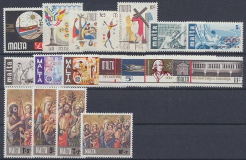 Malta, MiNr. 524-541, Jahrgang 1976, postfrisch