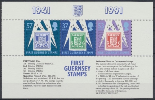 Guernsey, Michel Nr. 513-515 H-Blatt, postfrisch / MNH