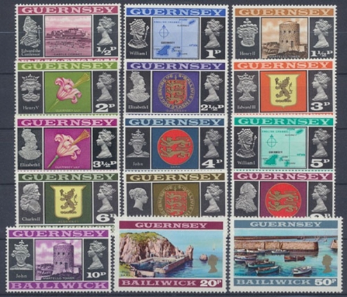 Guernsey, MiNr. 39-53, postfrisch