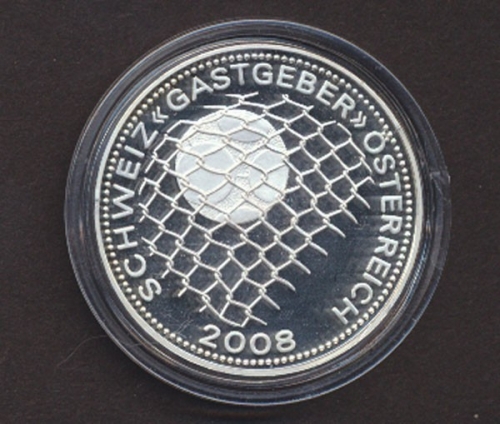 Fußball EM 2008 Österreich und Schweiz, Kupfer - Nickel Medaille, 27 g, PP